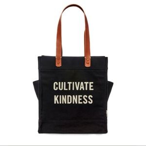 FEED Projects Cultivate Kindness Black Carryall Tote
